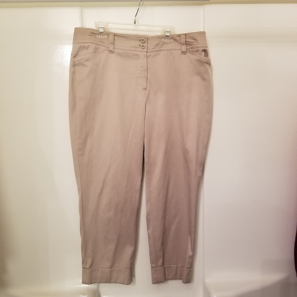 Cato size 12 capri pants, khaki color.